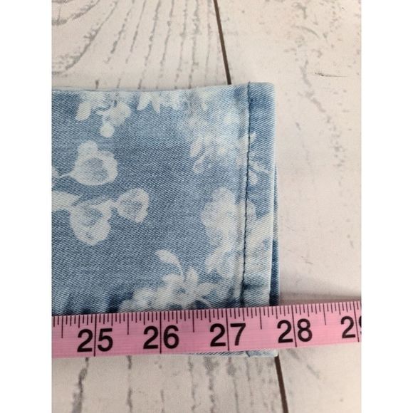 Zara Trafaluc Skinny Jeans Blue Floral Light Wash - Picture 3 of 10